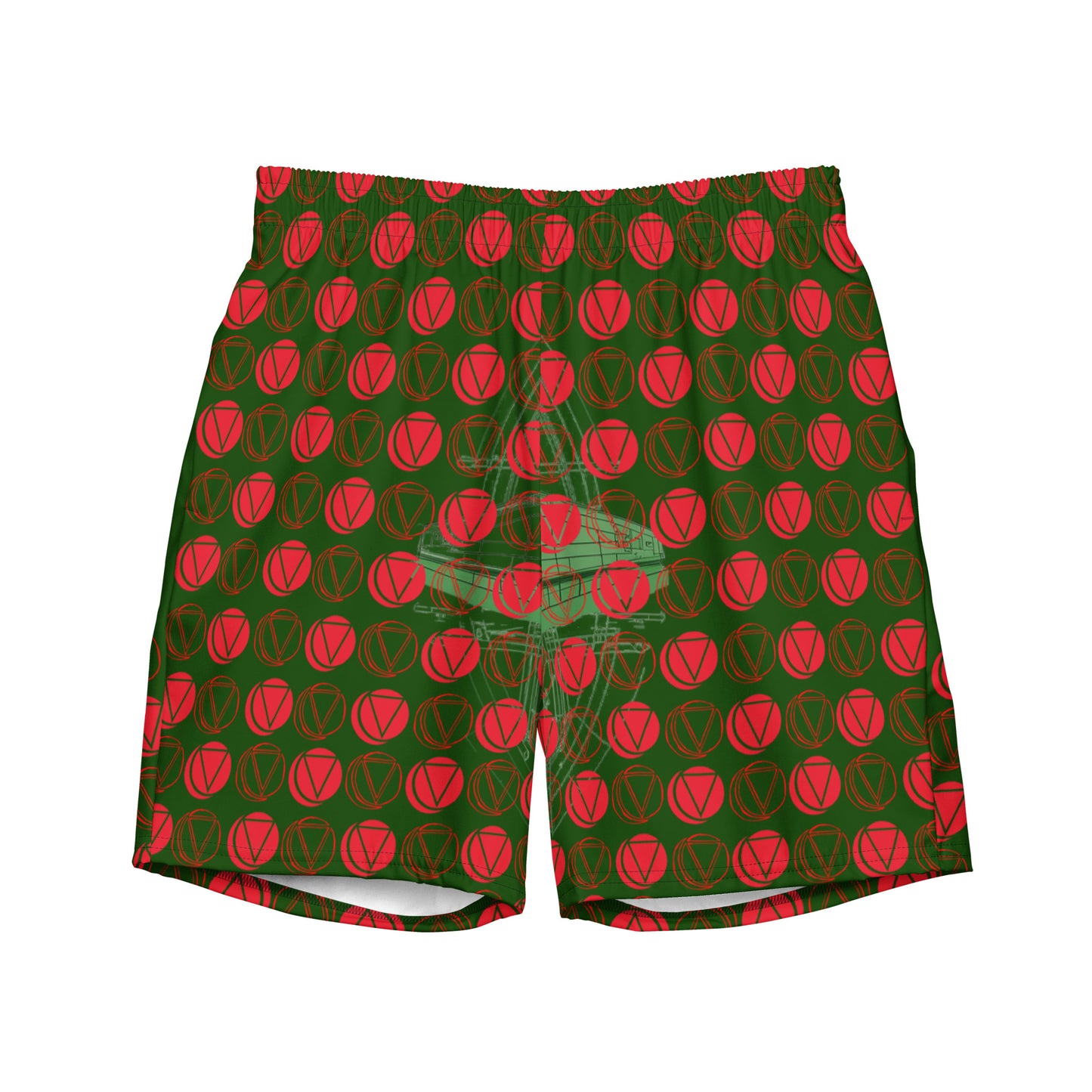 All-Over Print Recycled Swim Trunks
