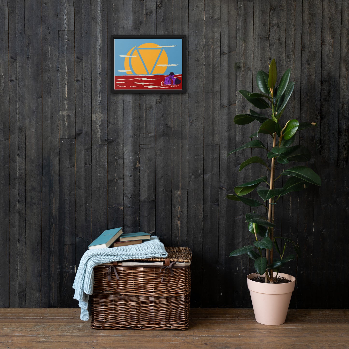 Space Camp Love Framed canvas