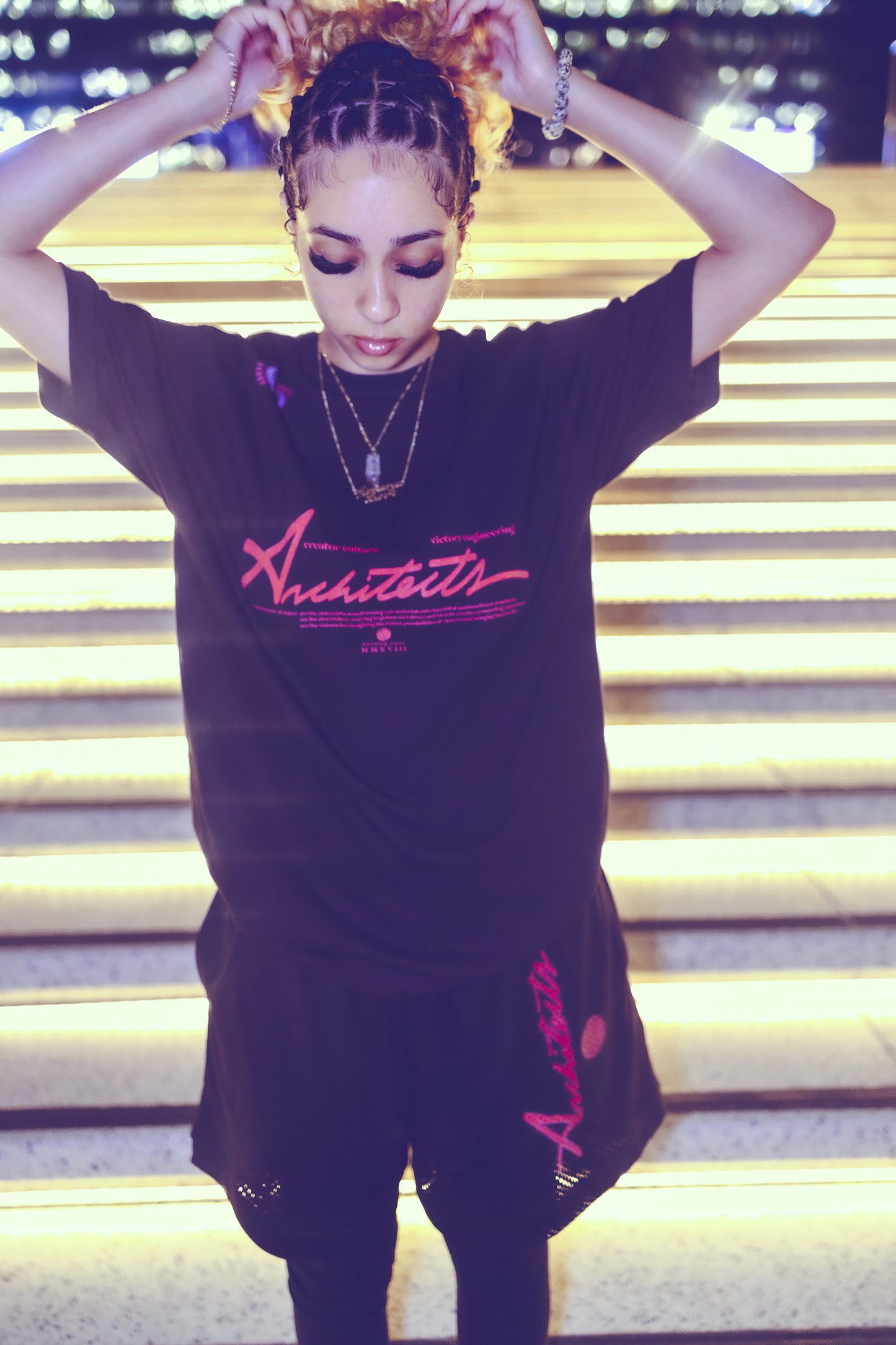 Architects shorts(Noir/Mars Red)