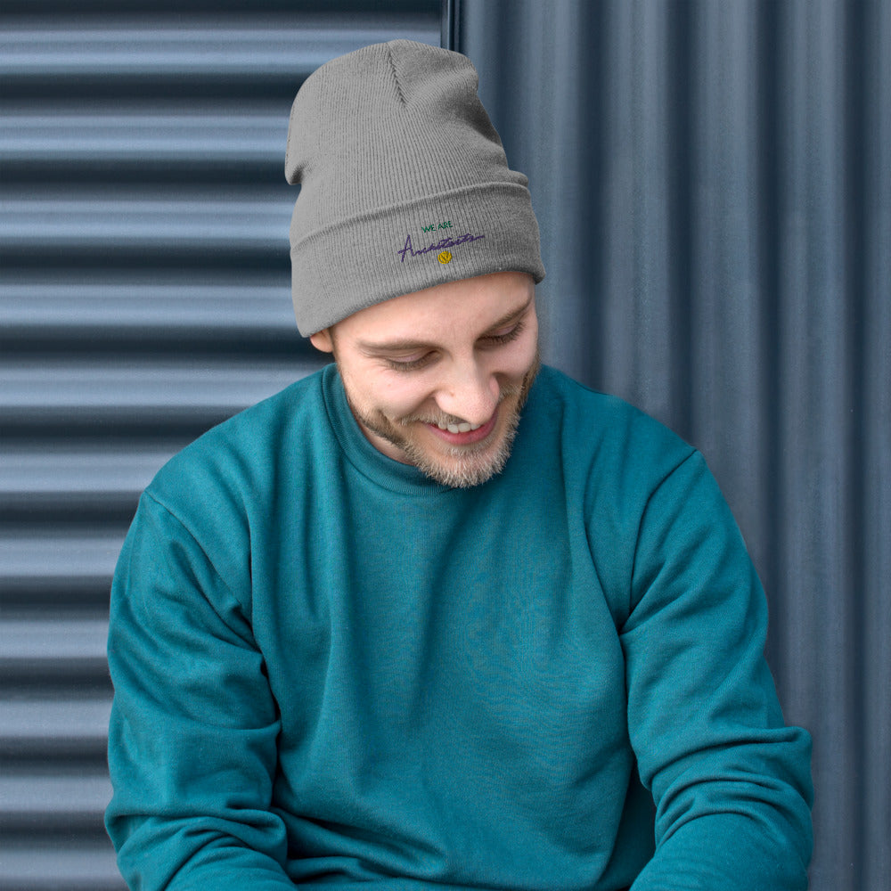 AOM Embroidered Beanie