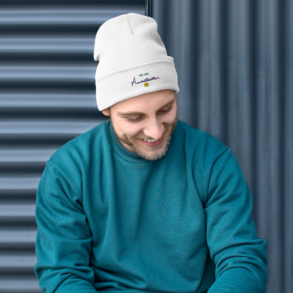 AOM Embroidered Beanie